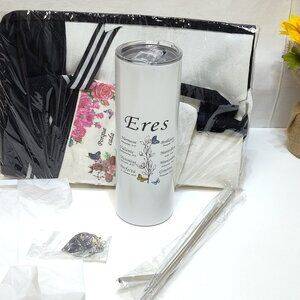 Inspirational Spanish Scripture Tumbler Tote Cosmetic Bag Metal Straw Key Chain